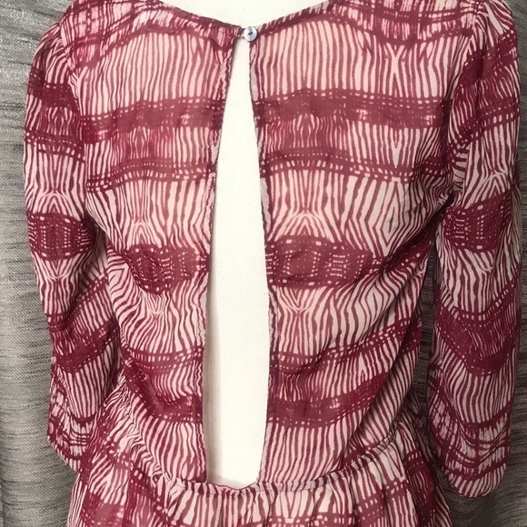 CHARMING CHARLIE SMALL BLOUSE PINK and CREAM - Picture 5 of 7